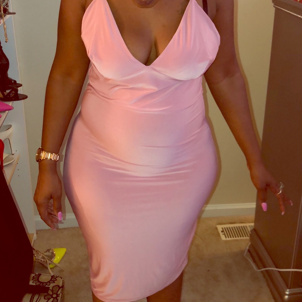 Rose color “naked dress” NWT